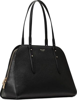 Kate Spade New York Do It All Pebbled Leather Maise Carryall Tote Womens Handbags Black