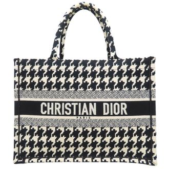 Dior Black White Canvas Tote Bag (Pre-Owned)