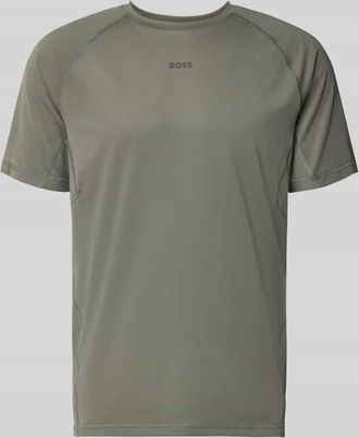 HUGO BOSS Regular Fit T-Shirt mit Flatlock-N&auml;hten Modell TEE ACTIVE 1 in Dunkelgruen, Gr&ouml;&szlig;e XXXL