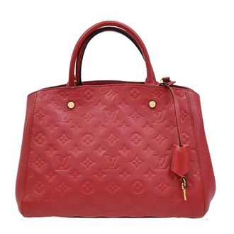 Louis Vuitton Montaigne Handbag Monogram Empreinte Leather Red Leather Handbag (Pre-Owned)