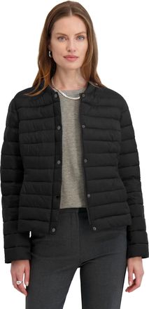 Elie Tahari Womens Lightweight Quilted Stretch Jacket with Snap Closure