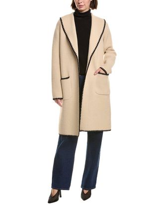 NVLT Nvlt Blanket Stitch Wrap Coat