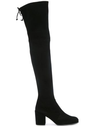 Stuart Weitzman Tieland over-the-knee boots - women - Rubber/Suede/Polyester - 35 - Black