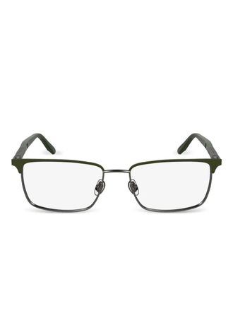 Calvin Klein rectangle-frame glasses - Green