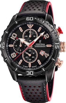 Festina F20519-4 Mens Timeless Chronograph Watch - Black - One Size