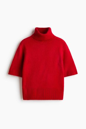 H&M Gestricktes Rollkragenshirt - Red