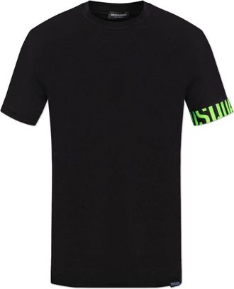 Dsquared2 T-shirt - Heren - T-shirts - Zwart - 2XL - Katoen - Tops