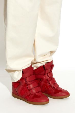 Isabel Marant Suede Wedge Heel Shoes Bekett Ring, Womens, Red