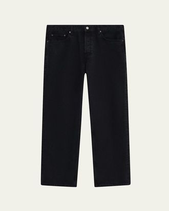 Frame Denim Mens Relaxed Black Denim Jeans