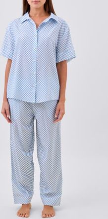 Papinelle Sleepwear Anais Cotton Blend Pajamas in Clear Sky at Nordstrom, Size Xx-Large