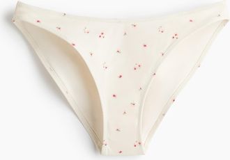 H&M Bikinihose - Weiss/Gebl&uuml;mt
