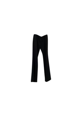 Alexander McQueen Black Crepe Wide Leg Trousers Size M