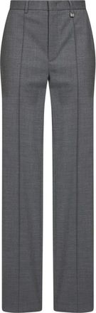 Giuseppe Di Morabito Giuseppe di Morabito Rtw... - Dames - Straight fit broeken - Grijs - XS - Wol - Broeken