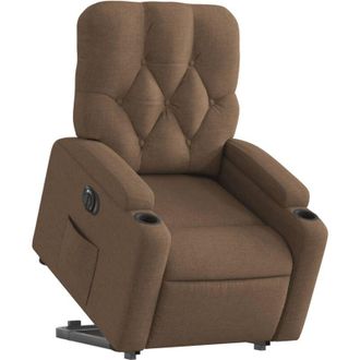 vidaXL Vidaxl - Sill&oacute;n El&eacute;ctrico Reclinable Elevable De Tela Marr&oacute;n