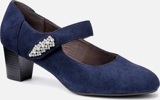 Hotter Womens Duet Mary Jane Court Shoes - Navy - Size: 7.5