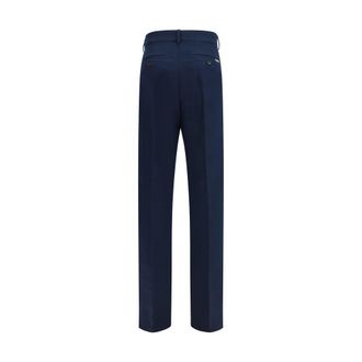 Ferragamo Mens Cotton-Cashmere Tailored Chino Navy