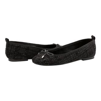 Marc Fisher LTD Ubet Ballet Flat Womens Black Bow Details Slip On HTAT1783