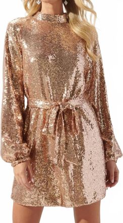 Sugarlips Shining Star Dress In Gold