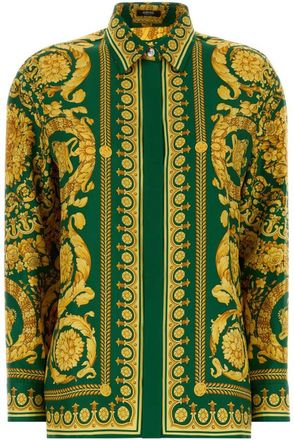 Versace Multicolour Printed Silk Shirt