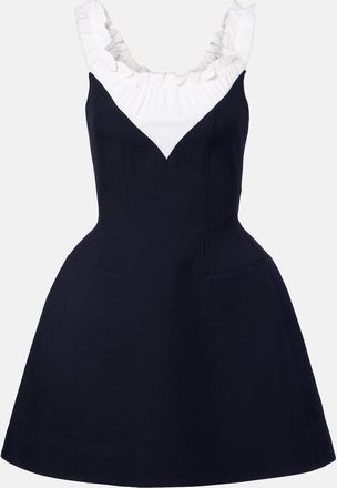 Shushu/Tong Ruffled wool and silk minidress