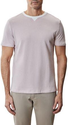 Robert Barakett Fitch Feeder Stripe Rib Trim T-Shirt in Coral at Nordstrom Rack, Size Xx-Large