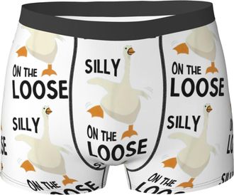 AOOEDM Silly Goose On The Loose Underwear MenS Breathable Boxer Briefs Soft Shorts Comfortable Printed Underwear