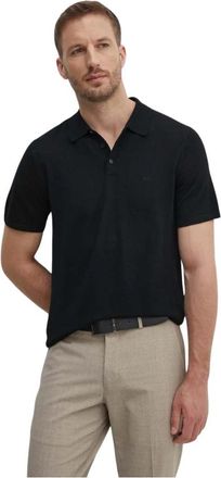 Michael Kors Merino Wolle Poloshirt - Heren - Polos - Zwart - M - Wol - Tops