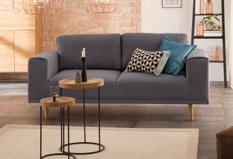 HOME AFFAIRE 2-Sitzer »Lasse« im scandinavischem Stil mit Holzfüssen