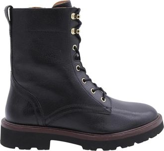 Geox Stijlvolle Enkellaars Olifant - Dames - Veterlaarzen - Zwart - 38 EU - Schoenen