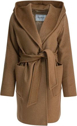 Max Mara Rialto Robe Coat - Dames - Jas met riem - Bruin - XS - Wol - Jassen