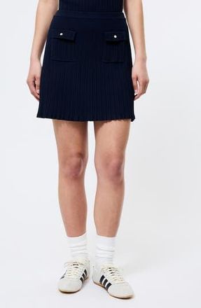 French Connection Flap Pocket Ribbed Sweater Miniskirt in Marine at Nordstrom Rack, Size X-Large