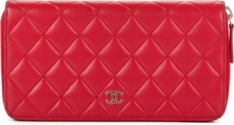 Chanel Pre-owned Womens Long Wallet - Pink - One Size