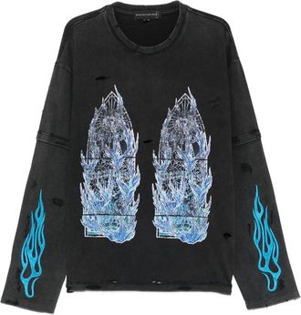Who Decides War by Ev Bravado Flame Glass Sweatshirt