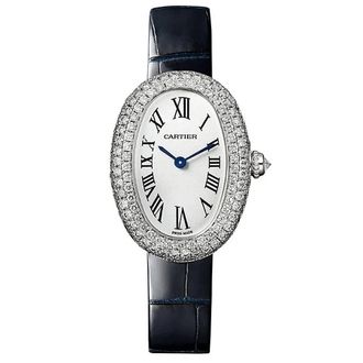 Cartier Baignoire Quartz Diamond White Dial Ladies Watch WJBA0049