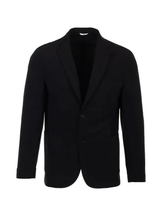 Cruna Tailored Black Notch Lapel Two-Button Blazer