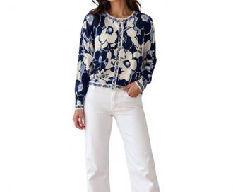 Tyler B&ouml;e Cindy Cardigan In Cerulean Floral