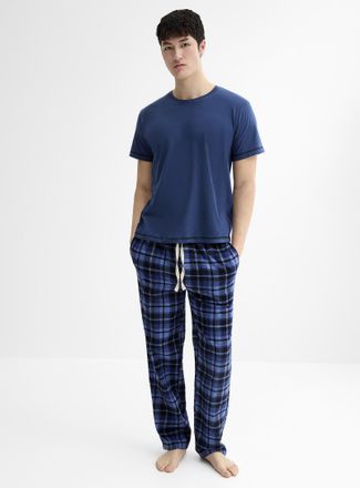 Majestic Mens Cozy check pyjama set