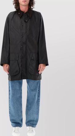 Barbour sleeve eyelets front flap collar jacket