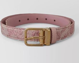 Dolce & Gabbana embroidered leather belt