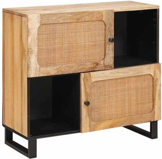 vidaXL Aparador Marr&oacute;n 80 X 33 X 75 Cm Madera De Mango Maciza Vidaxl