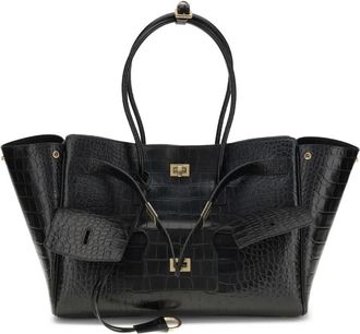 Balenciaga Borsa a spalla Bel Air media - Nero