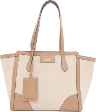 Gucci Beige Canvas Tote Bag (Pre-Owned)