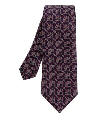 Etro patterned tie - Red