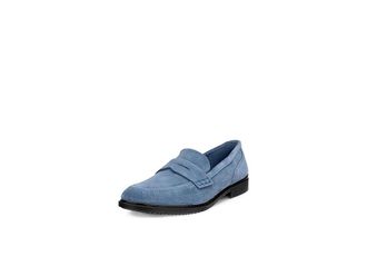 Ecco Dress Classic 15 Penny Loafers Womens Shoes Retro Blue : EU 41 (US Womens 10-10.5) M, Leather