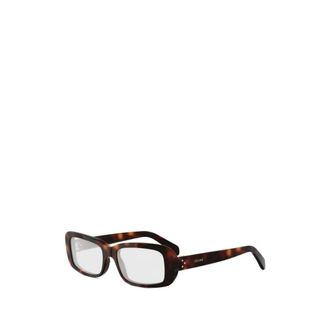 Celine Glasses, female, Brown, Size: 54 MM 3 Dots Rectangle Frame