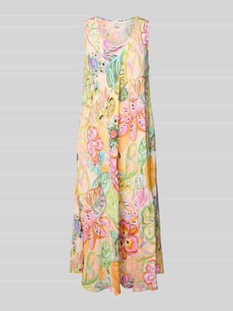 Emily van den Bergh Midikleid mit V-Ausschnitt in Pink, Gr&ouml;&szlig;e 36