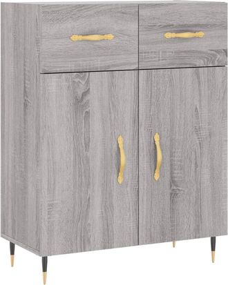 vidaXL Vidaxl - Aparador de madera de ingeniería gris Sonoma 69,5x34x90 cm