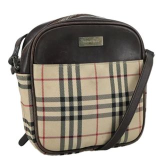 Burberry Pre-owned Canvas shoulder-bags - Dames - Pre-owned - Beige - Maat: ONE Size Leer