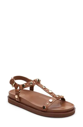 サンダル・ミュール ASH Women Sandals TERRY02 LEATHER BROWN Ash Flat sandal with ethnic pattern - Brown - Women | UGO04