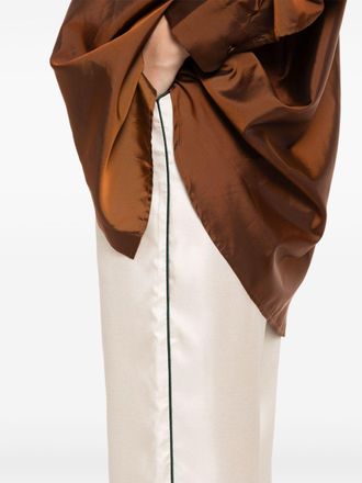 F.R.S. Floral-Print Silk Trousers - Beige